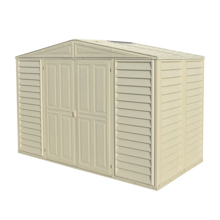 DURAMAX Woodbridge 10.5' x 5' Vinyl Storage Shed with Foundation 00283