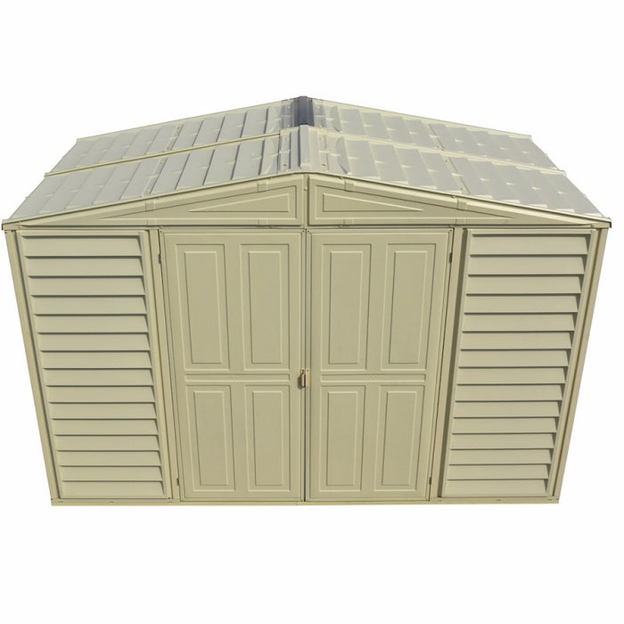 DURAMAX Woodbridge 10.5' x 5' Vinyl Storage Shed with Foundation 00283