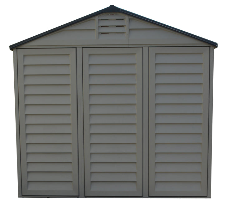 DURAMAX Woodbridge Woodbridge 15' x 8' Apex Vinyl Shed with Foundation Kit 40216