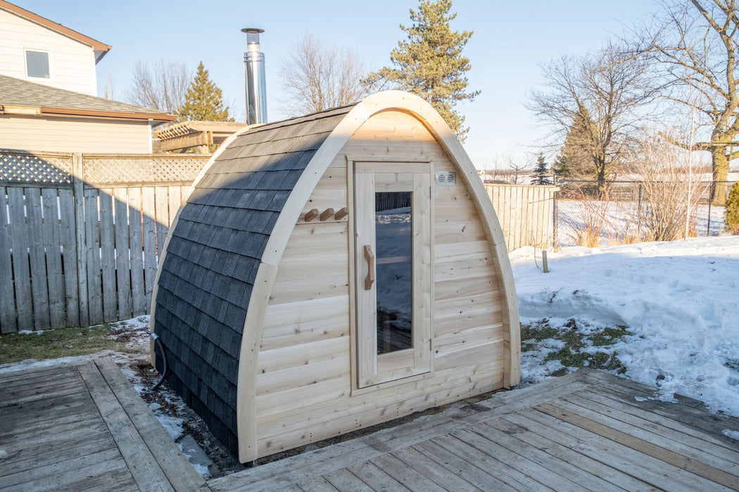 Dundalk Leisurecraft 7x7 (184cm) CT MiniPOD Sauna Eastern White Cedar - 2 to 4 Person CTC77MW