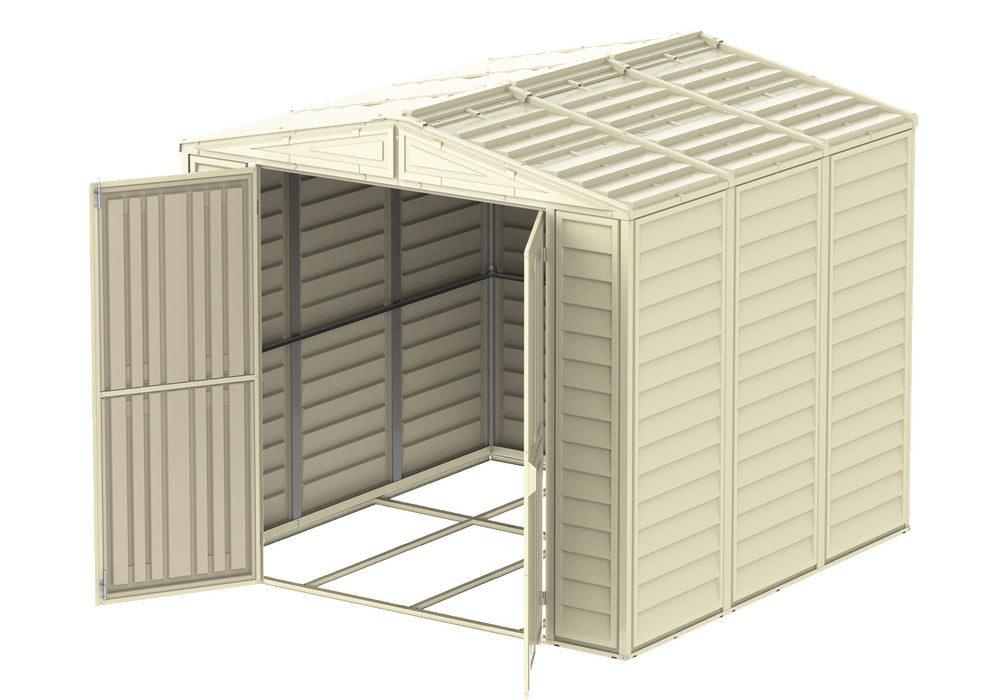 DURAMAX 8' x 8' DuraMate Vinyl Storage Shed (w/ Foundation Kit) 00384