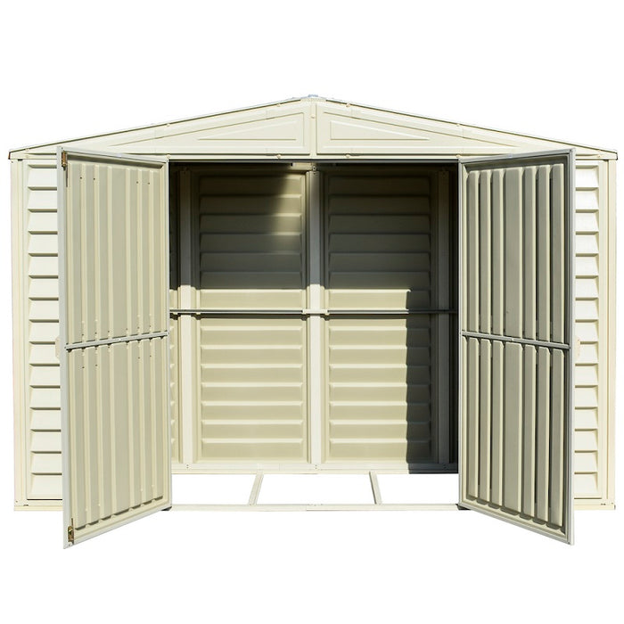 DURAMAX Woodbridge 10.5' x 5' Vinyl Storage Shed with Foundation 00283