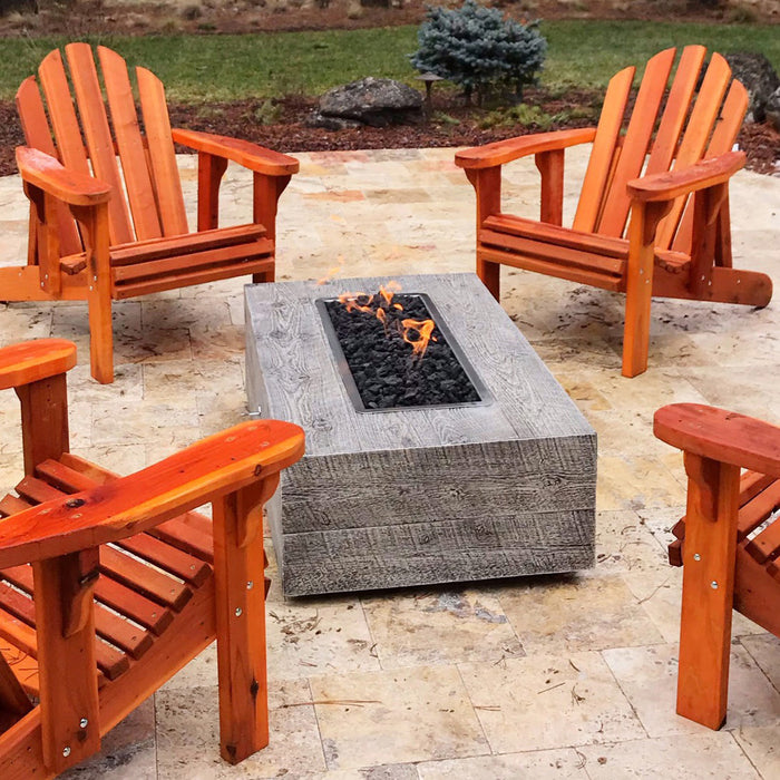 The Outdoor Plus Coronado Fire Pit GFRC Woodgrain OPT-COR