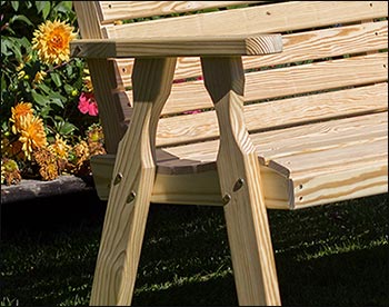 Creekvine Design Treated Pine Crossback Garden Bench