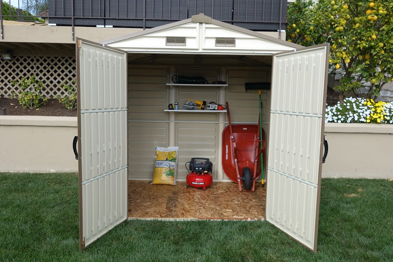 DURAMAX StoreAll 8' x 5.5' Vinyl Shed with Foundation 30115