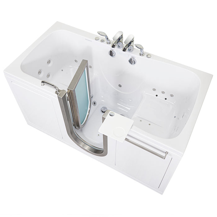 Ella's Bubbles Escape 36"x72" Two Seat Walk in Bathtub, Air + Hydro + Independent Foot Massage, 2 2 Piece Faucets, Dual 2" Drains, 93285-22P