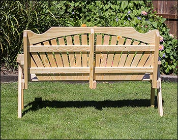 Creekvine Design Treated Pine Fanback Garden Bench