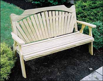 Creekvine Design Treated Pine Fanback Garden Bench