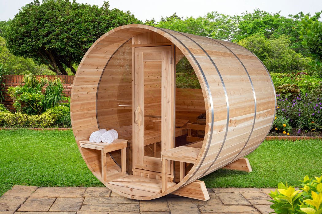 Dundalk Leisurecraft Serenity MP Barrel Sauna Eastern White Cedar - 4 persons CTC2245MP