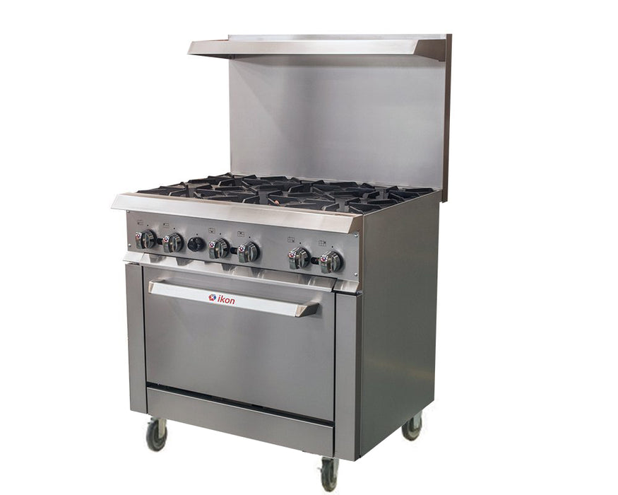 IKON 60.2" x 39" Gas range - 6 Burners with Oven IR-6-36