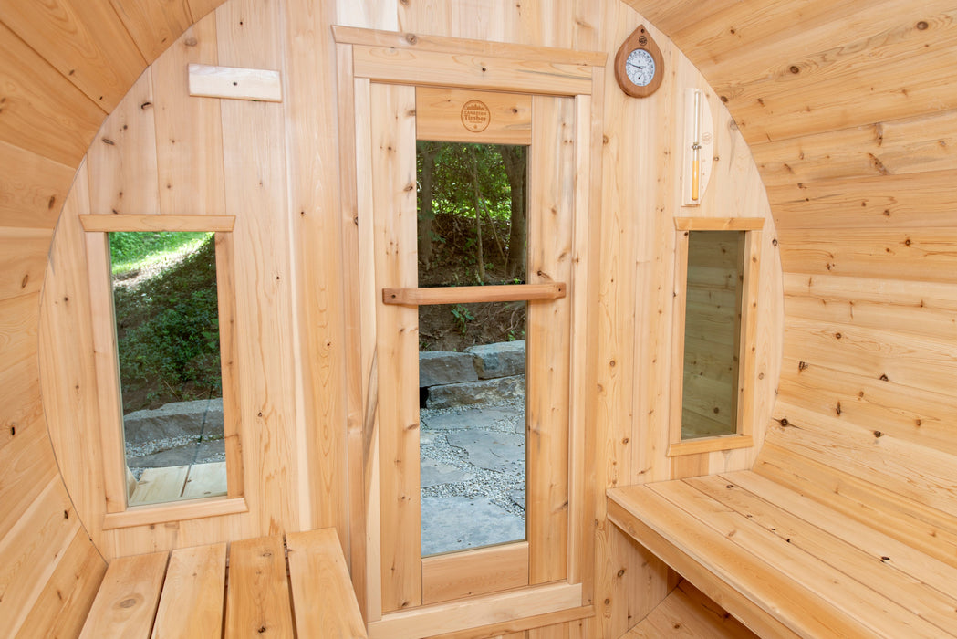 Dundalk Leisurecraft 2m x 2m CT Tranquility Eastern White Cedar Barrel Sauna CTC2345W