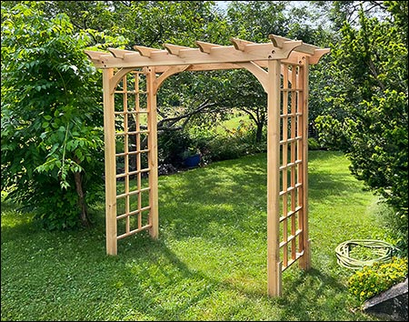 Creekvine Design Red Cedar Canterbury Arbor with Bench