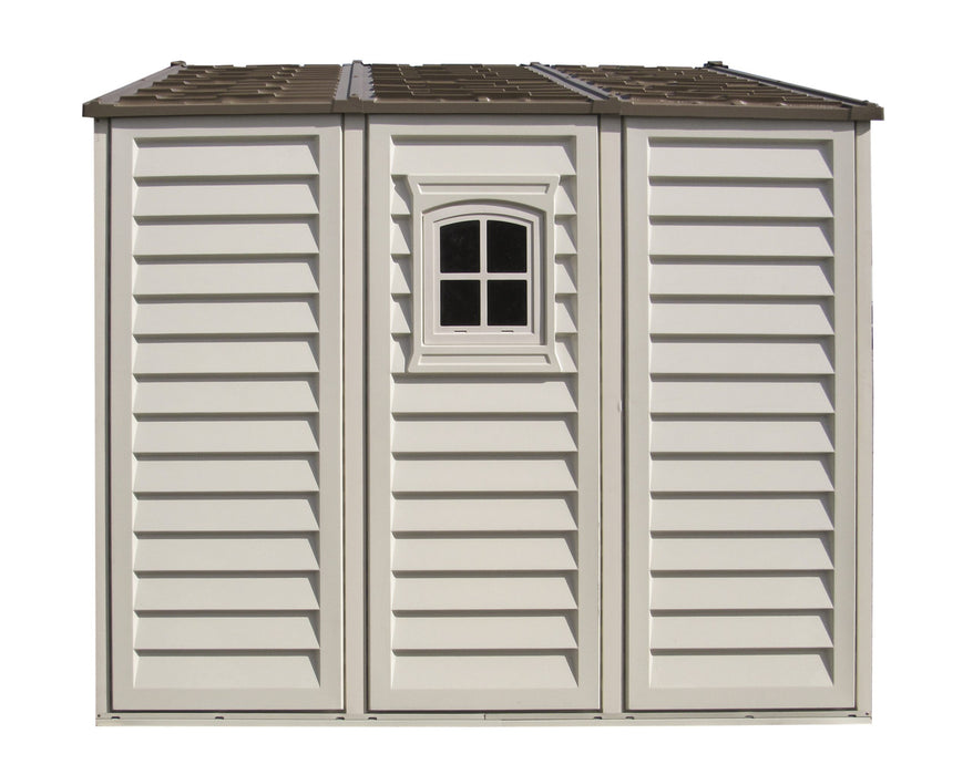 DURAMAX Woodbridge Plus 10.5' x 8' Vinyl Shed with Foundation 40214