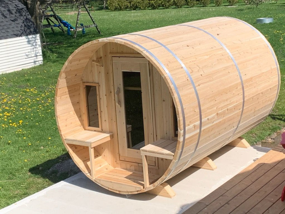 Dundalk Leisurecraft 2m x 2m CT Tranquility Eastern White Cedar Barrel Sauna CTC2345W