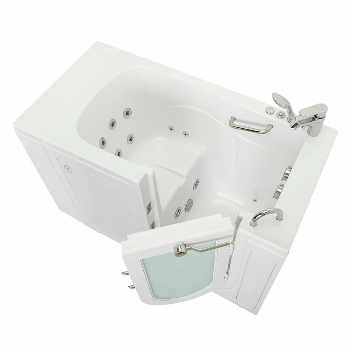 Ella's Bubbles Capri 30"W x 52"L Acrylic Hydro Massage Walk-In Bathtub with Outward Swing Door, Fast Fill Faucet, 2" Dual Drain  OA3052H