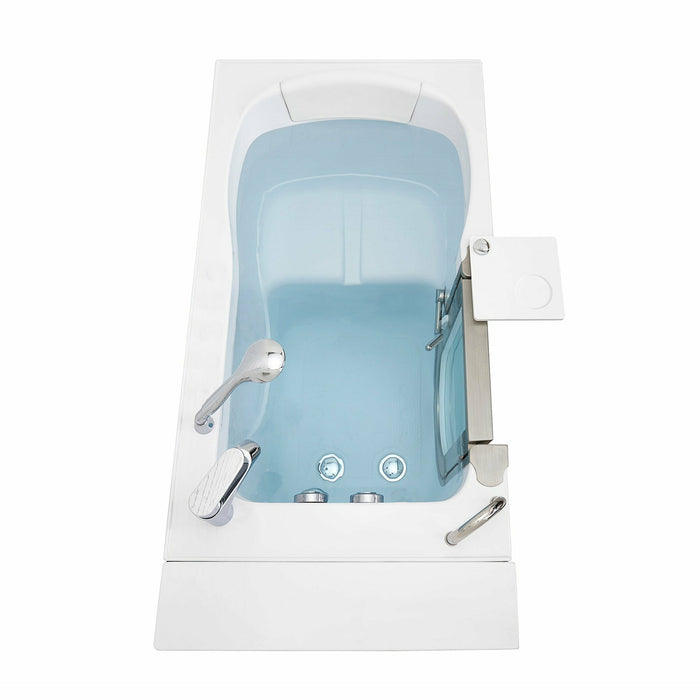 Ella's Bubbles Elite 30"W x 52"L Acrylic Soaking Walk-In-Bathtub, Inward Swing Door, Fast Fill Faucet, 2" Dual Drain 310