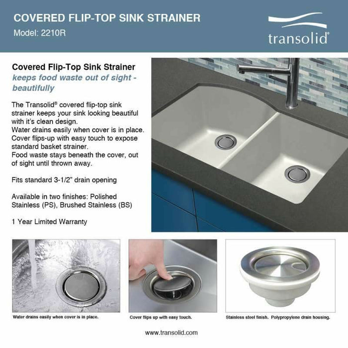 Transolid Meridian Stainless Steel 32-in Undermount Kitchen Sink Kit K-MUDD32219