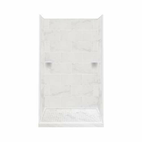 Transolid Studio Solid Surface 60-In X 96-In Alcove Shower Kit with Extension RKWFX6027