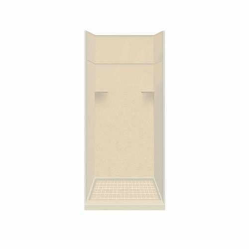 Transolid Studio 36-In X 36-In X 99-In Solid Surface Alcove Shower Kit with Extension RKWFX3667