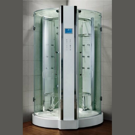 Athena 47" x 47" x 89" Walk In Steam Shower with Tempered Glass Walls WS-121