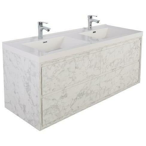 Moreno Bath Sage 60 Inch Double Sink Wall Mounted Modern Vanity MOM860D