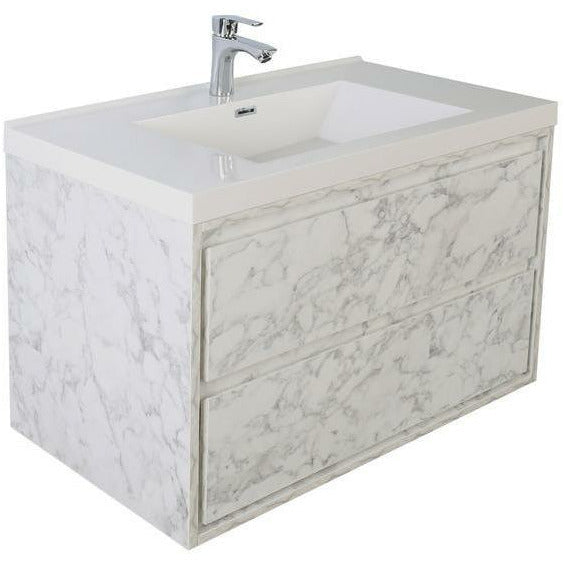 Moreno Bath Sage 30 Inch Wall Mounted Modern Vanity MOM830