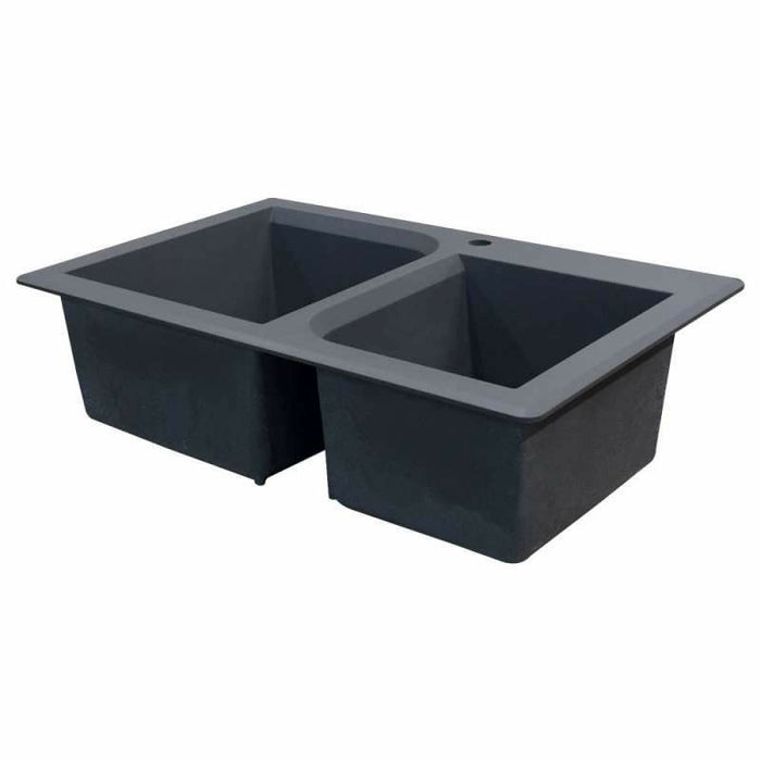 Transolid Radius Granite 33-In Drop-In Kitchen Sink Kit K-RTDO3322