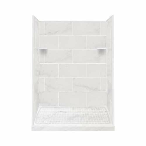 Transolid Studio 32-In X 60-In X 75-In Solid Surface Alcove Shower Kit RKWF6027