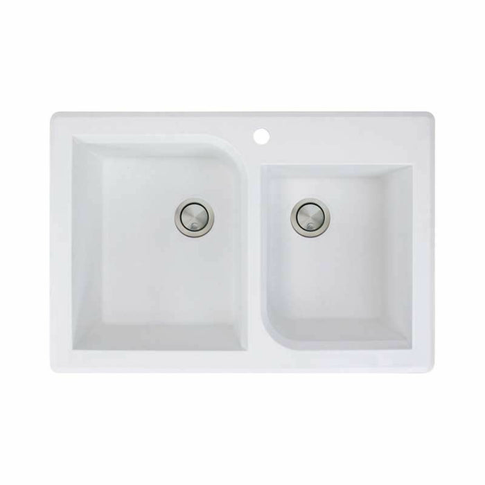 Transolid Radius Granite 33-In Drop-In Kitchen Sink Kit K-RTDO3322