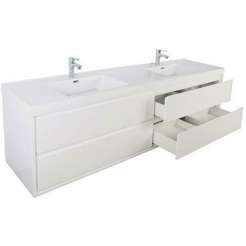 Moreno Bath Sage 60 Inch Double Sink Wall Mounted Modern Vanity MOM860D