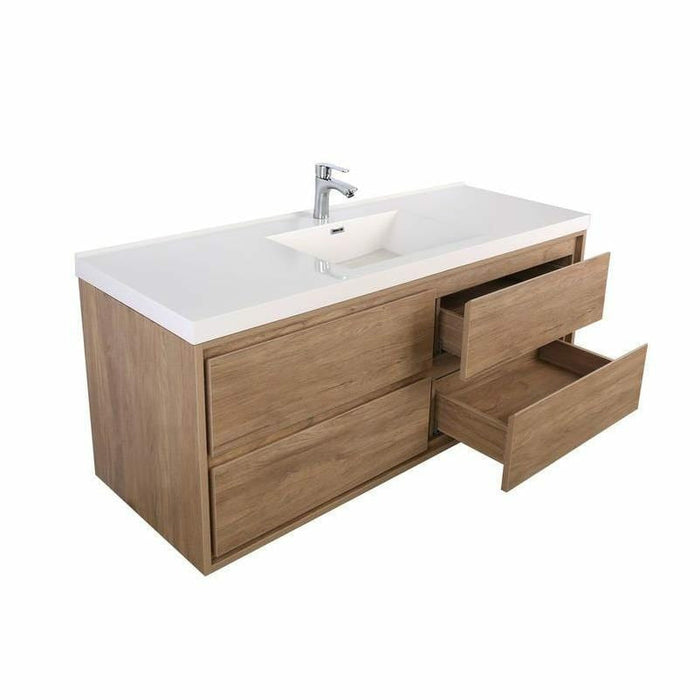 Moreno Bath Sage 60 Inch Single Sink Wall Mounted Modern Vanity MOM860S