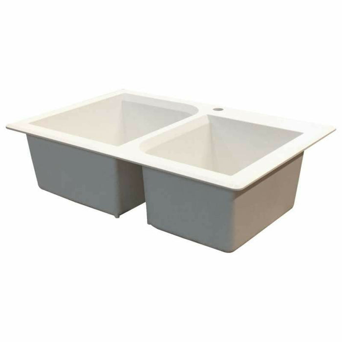 Transolid Radius Granite 33-In Drop-In Kitchen Sink Kit K-RTDO3322