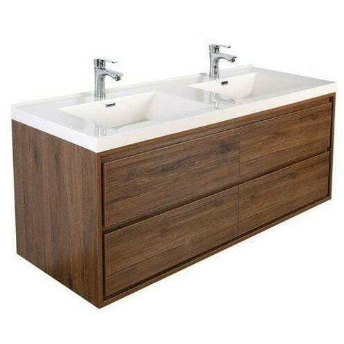 Moreno Bath Sage 60 Inch Double Sink Wall Mounted Modern Vanity MOM860D