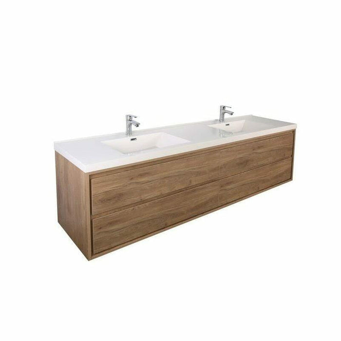 Moreno Bath Sage 84 Inch Double Sink Wall Mounted Modern Vanity MOM884D