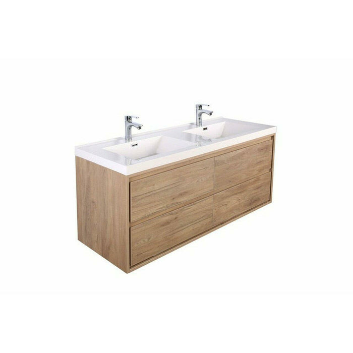 Moreno Bath Sage 48 Inch Double Sink Wall Mounted Modern Vanity MOM848D