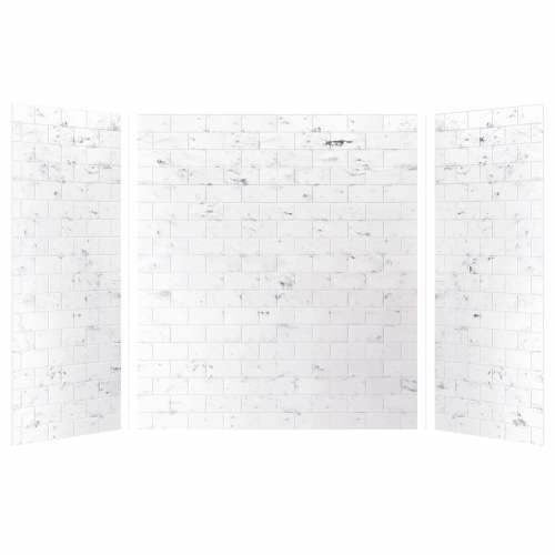 Transolid SaraMar 36-In X 60-In X 72-In Glue To Wall 3-Piece Shower Wall Kit SWK603672