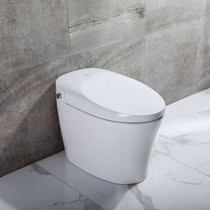 Transolid Ginger 1-Piece Elongated Smart Bidet Toilet in White TL-77780-A