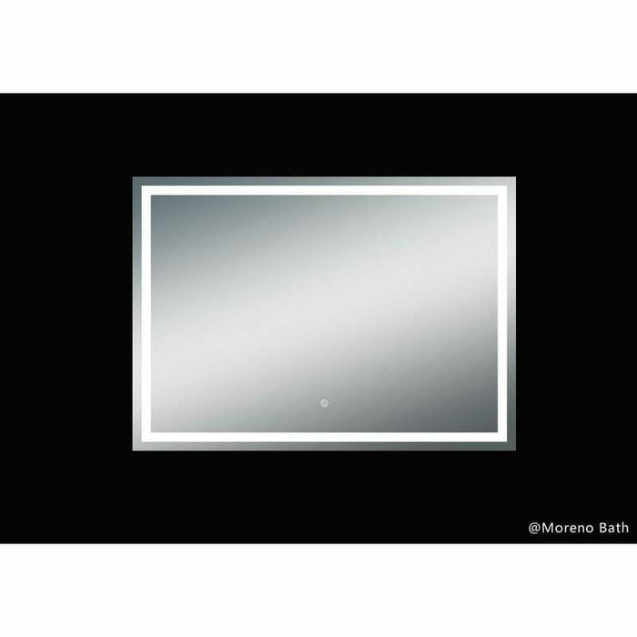 Moreno Bath Twinkle 55 Inch Polished Edge Frosted Panel Led Mirror MOA506