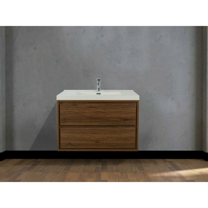 Moreno Bath Sage 30 Inch Wall Mounted Modern Vanity MOM830