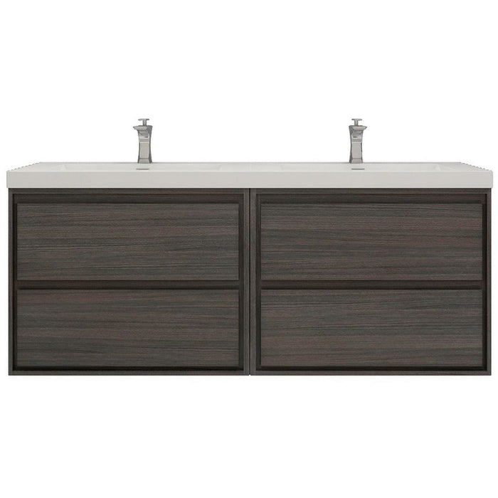 Moreno Bath Sage 60 Inch Double Sink Wall Mounted Modern Vanity MOM860DD