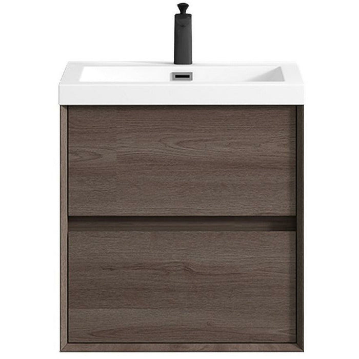 Moreno Bath Kingdee 24 Inch Wall Mounted Vanity With Acrylic Top In High Gloss White BT005-24GW