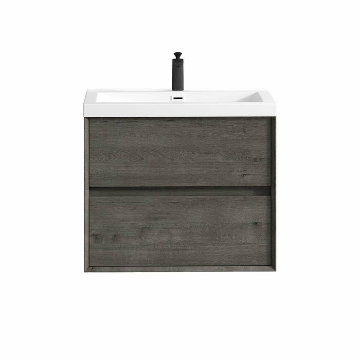 Moreno Bath Kingdee 30 Inch Wall Mounted Vanity With Acrylic Top In High Gloss White BT005-30GW