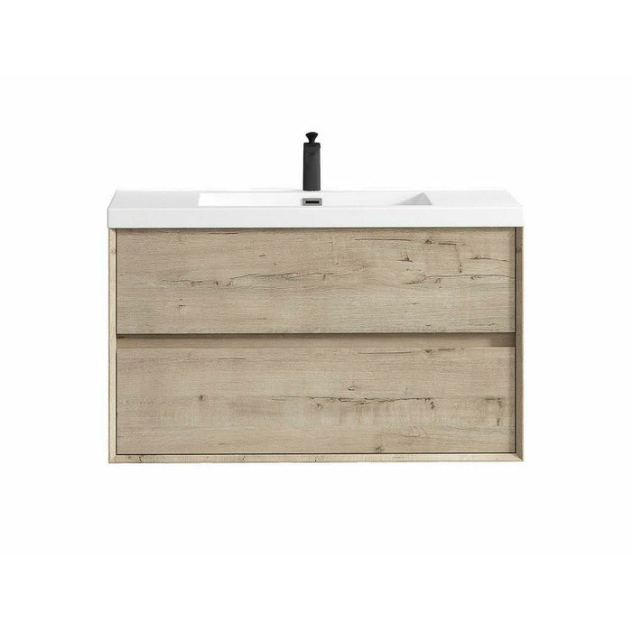 Moreno Bath Kingdee 42 Inch Wall Mounted Vanity With Acrylic Top In High Gloss White BT005-42