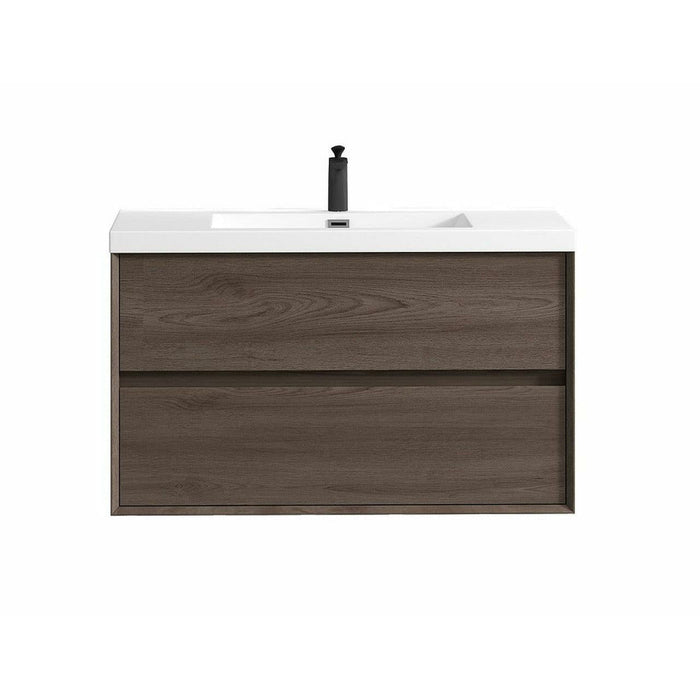 Moreno Bath Kingdee 42 Inch Wall Mounted Vanity With Acrylic Top In High Gloss White BT005-42