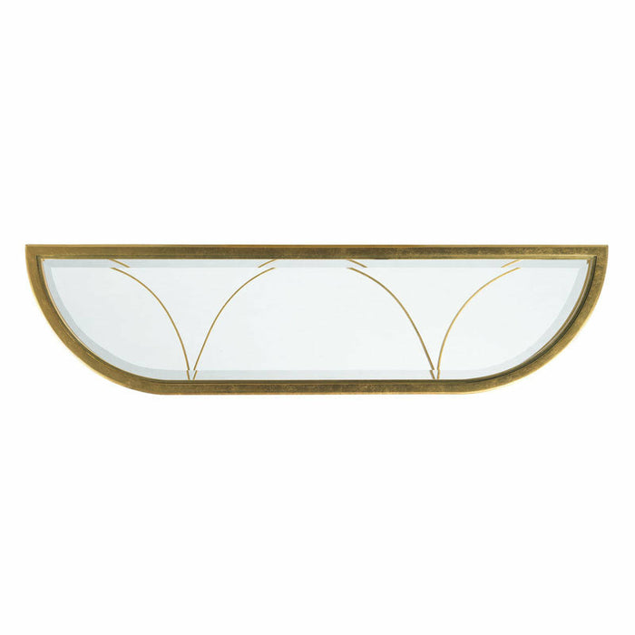 Woodbridge Furniture 60”W x 32"H Madeline Console Table Gold Leaf Finish with Antique Patina 3127-50