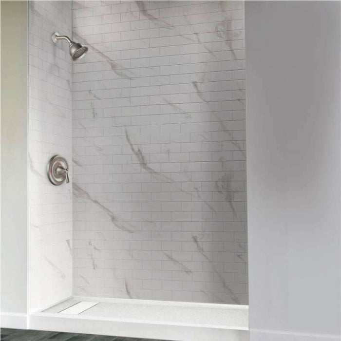 Transolid Linear 48-In X 36-In Rectangular Alcove Shower Base FL4836