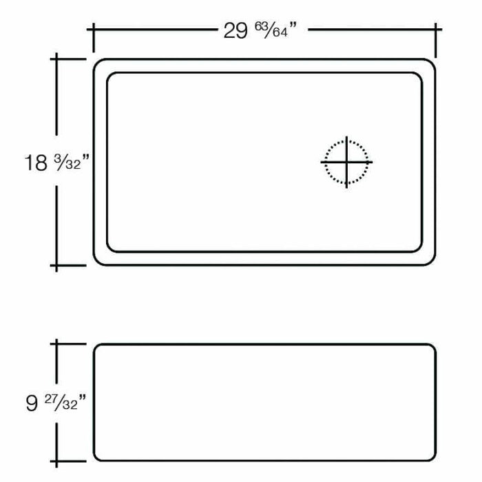 Transolid Porter Undermount Single Bowl Farmhouse Fireclay Kitchen Sink in White FUSS3