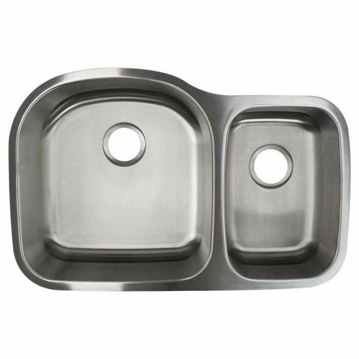 Transolid Meridian Stainless Steel 32-in Undermount Kitchen Sink Kit K-MUDD32219