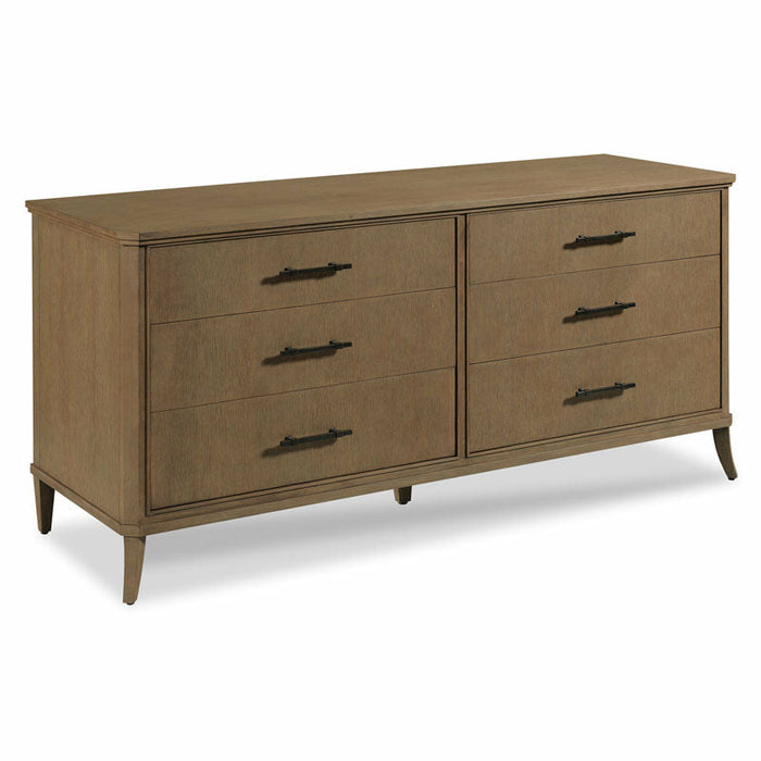 Woodbridge Furniture 72”W x 34"H Davis Double Dresser Vintage Finish 4077-09