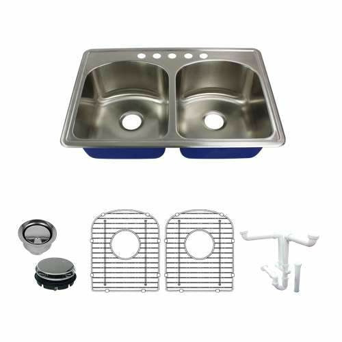 Transolid Meridian 33in X 22in Kitchen Sink Kit K-MTDD33229